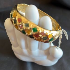 Vintage TACOA Gold Tone Hinge Bracelet~NWT